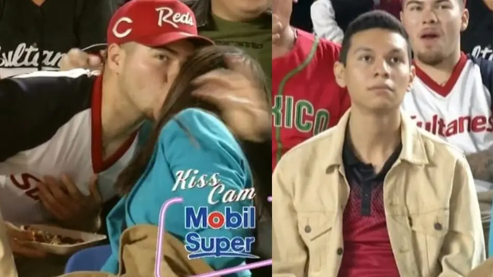 Kiss Cam: Mujer ‘desprecia’ a amigo y opta por besar a desconocido en juego de Sultanes