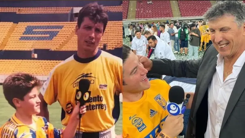 Samuel García recrea fotografía con Robert Siboldi tras el campeonato de Tigres ante Chivas