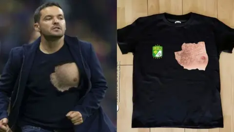 Recrean playera de Nicolás Larcamón tras altercado con Tano Ortíz