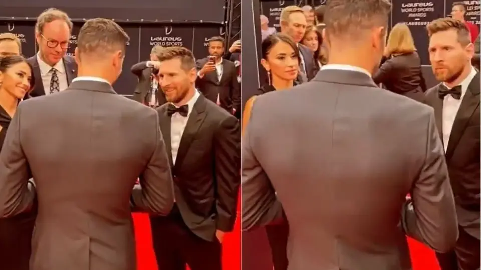 Messi y Lewandowski hablaron sobre Barcelona durante la entrega de los premios Laureus