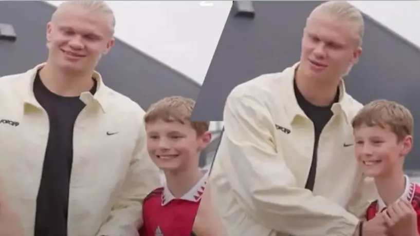 ¡Sin rivalidad! Así reaccionó Erling Haaland con un fanático del Manchester United