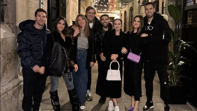 Messi acudió a Barcelona para cenar con Jordi Alba y Sergio Busquets