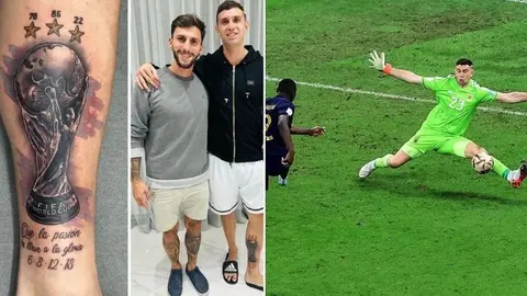 Argentina: Dibu Martínez se tatuó la Copa del Mundo como regalo de navidad