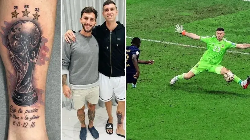 Argentina: Dibu Martínez se tatuó la Copa del Mundo como regalo de navidad