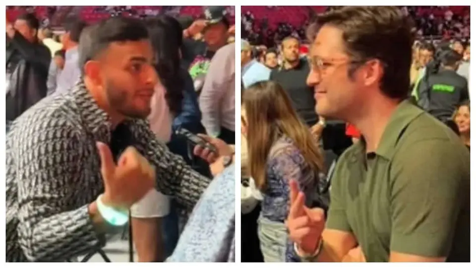 ¿Diego Boneta 'despreció' a esposa de Vega? Así fue el desplante del actor en la Canelo vs Ryder