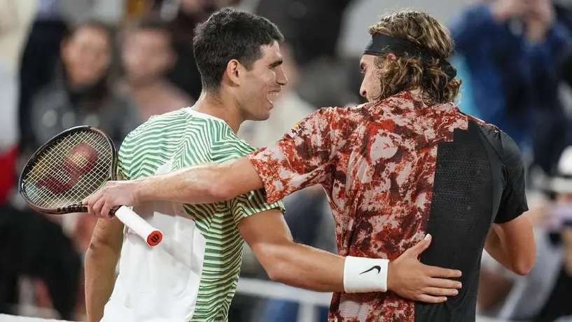 Tsitsipas y su curioso halago a Alcaraz tras el partido de Cuartos de Final