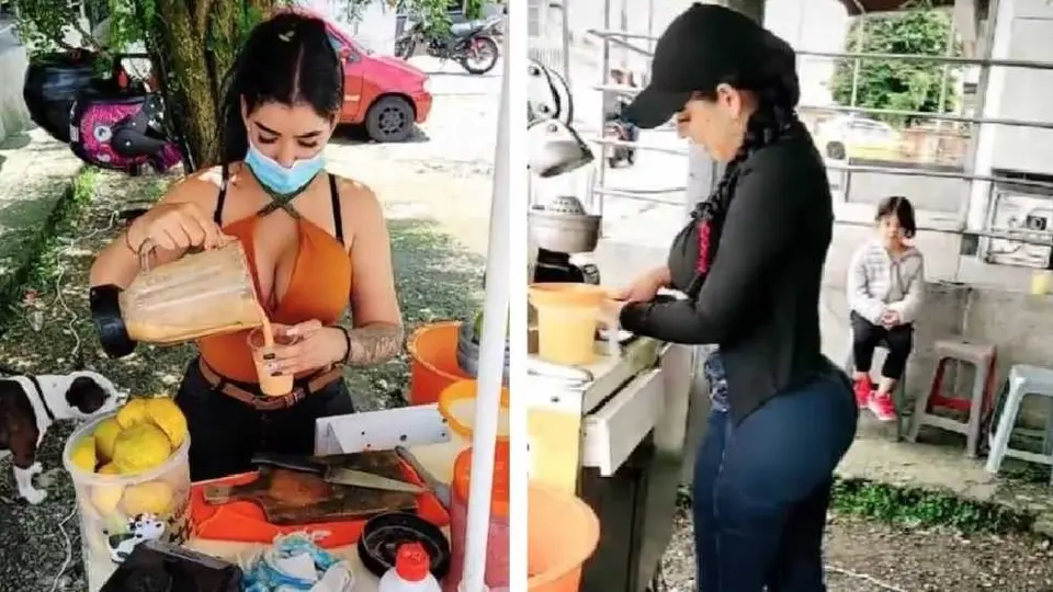 Vendedora de jugos rompe las redes conquistando corazones con su belleza