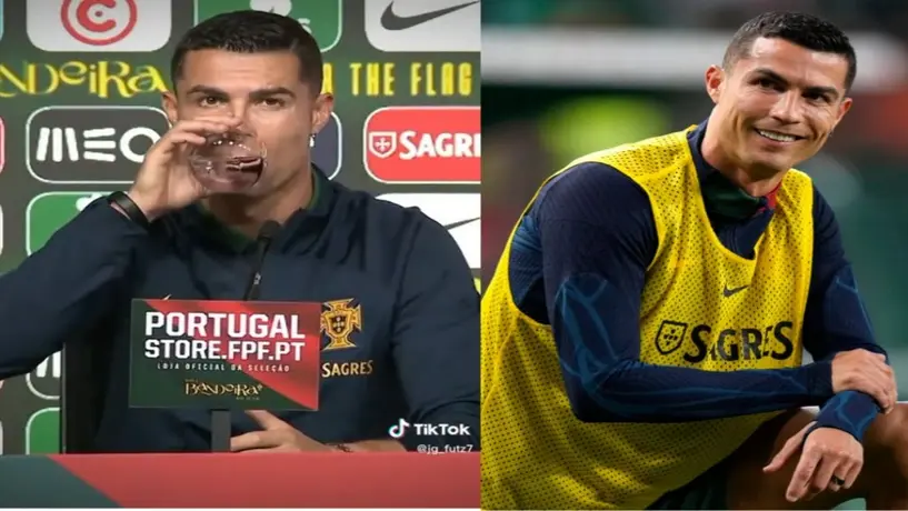 Cristiano Ronaldo habría vuelto a mandar mensaje a los refrescos: 'Beban agua'