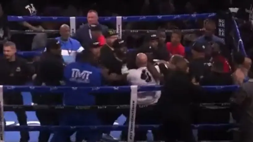 Combate de exhibición entre Mayweather y Gotti III terminó en pelea campal