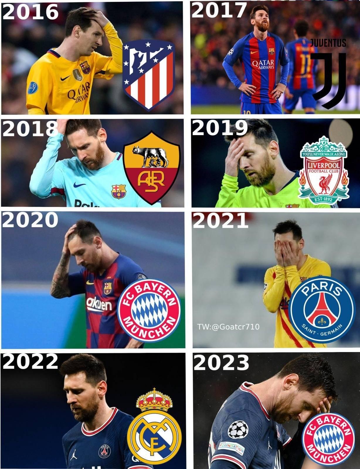 Memes no perdonan a Lionel Messi, ni al PSG tras nuevo fracaso en Champions