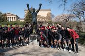 Atlas visitó la estatua de Rocky Balboa previo a su encuentro por la Concacaf Liga de Campeones