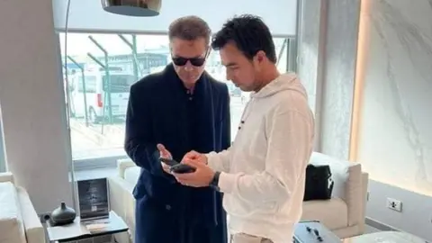 'Checo' Pérez: Luis Miguel visitó al piloto mexicano en Madrid este fin de semana