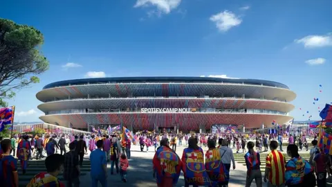 Barcelona: El Camp Nou empezó con las obras para su remodelación y ampliación