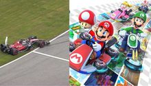 Valtteri Bottas y la bandera roja por un trompo que recordó a Mario Kart