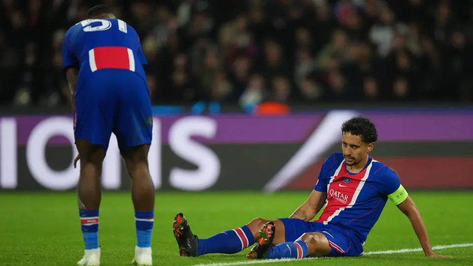 Marquinhos tras sufrir una lesión muscular con PSG | AP