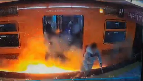 VIDEO: Muleta provoca cortocircuito y alarma en Metro Moctezuma; pasajeros salen corriendo