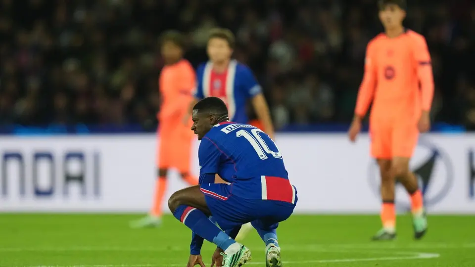 Dembélé tras sufrir una lesión muscular con PSG | AP