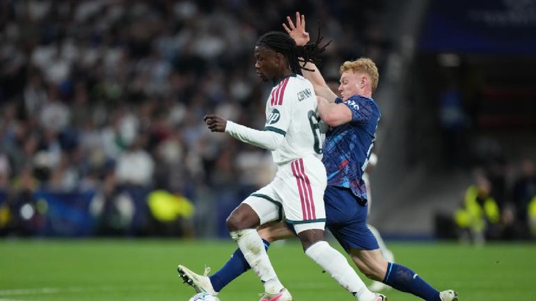 Camavinga y Nicolás Seiwald en el Real Madrid vs Leipig | AP