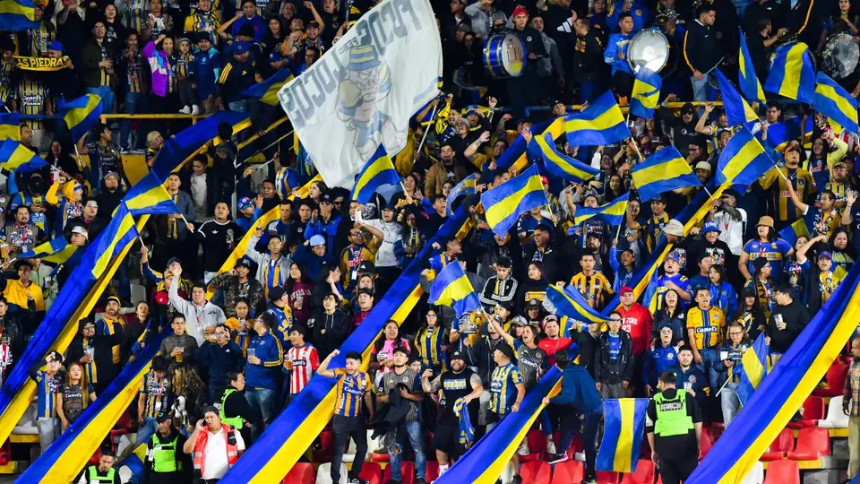 Grupo de animación de Atlético San Luis durante el partido contra los Gallos Blancos de Querétaro | IMAGO 7