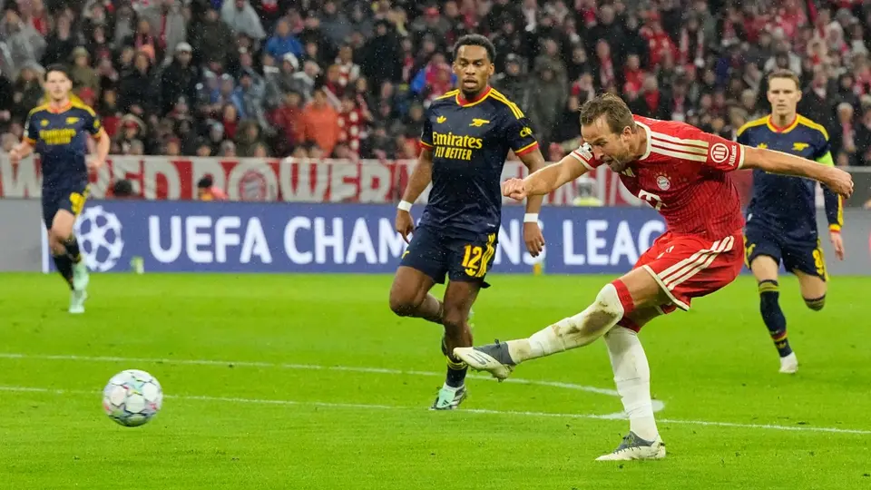 Harry Kane en el partido de Bayern Munich contra Arsenal en la Champions League | AP