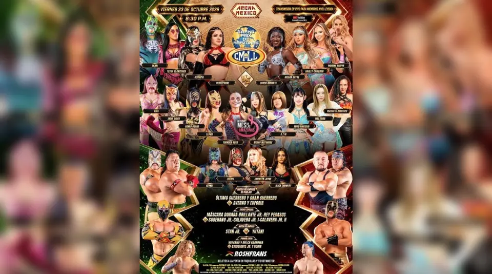Cartelera completa del Grand Prix de Amazonas 2026 para este viernes | CMLL