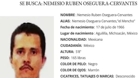 ¿Cuánto ofrecían la DEA y el FBI por la captura de “El Mencho”, líder del CJNG?