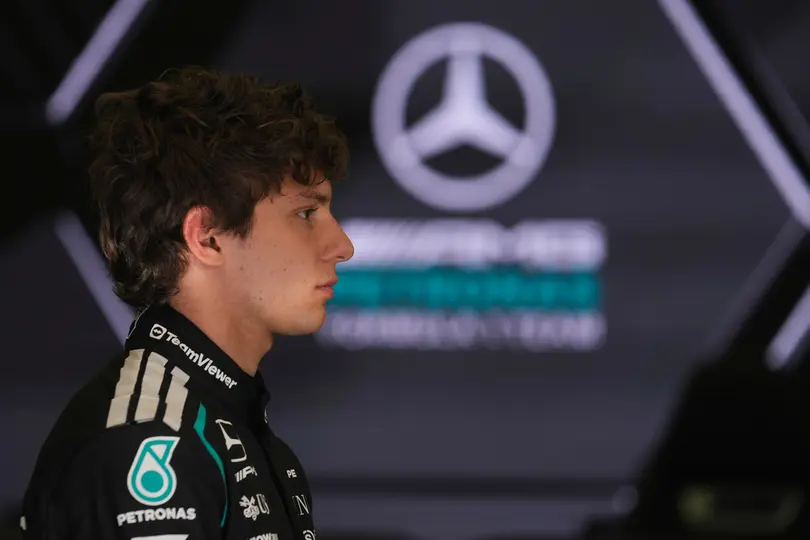 Andrea Kimi Antonelli con Mercedes en la pretemporada de Bahréin | AP