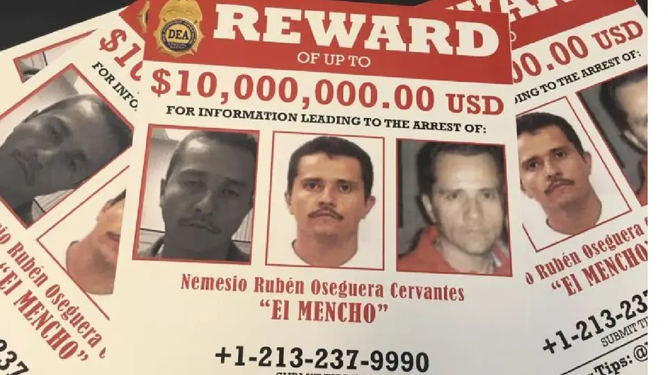 Estados Unidos ofrecía una recompensa millonaria por información que llevara a la captura de “El Mencho”, según reportes oficiales./ RS