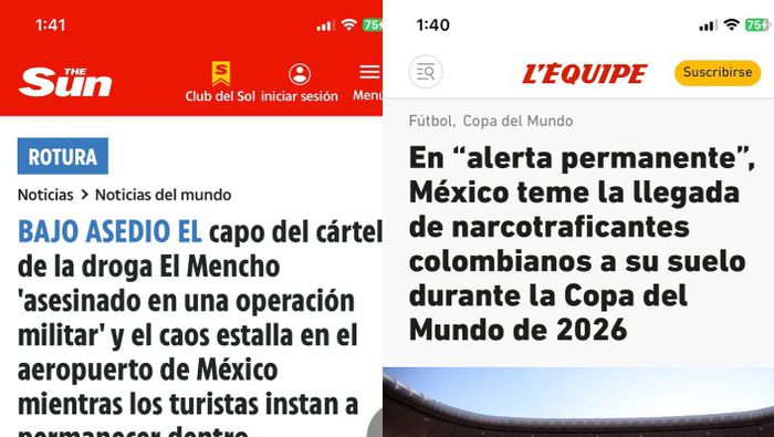 Medios internacionales reaccionaron a la muerte de 'El Mencho' | CAPTURA DE PANTALLA