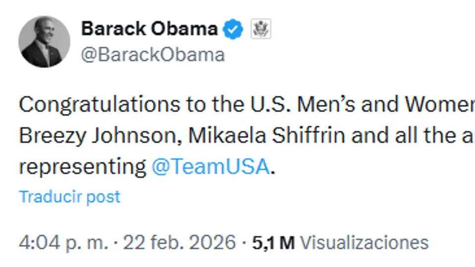 Felicitación de Obama en redes sociales | Captura de X