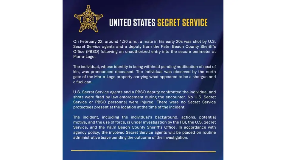 Autoridades del condado de Palm Beach y el Servicio Secreto desplegaron un operativo de seguridad tras la intrusión./ X
