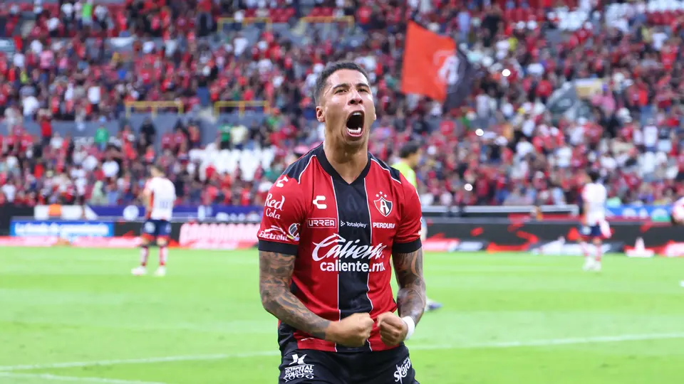 Agustín Rodríguez tras marcar su primer gol con Atlas I IMAGO7