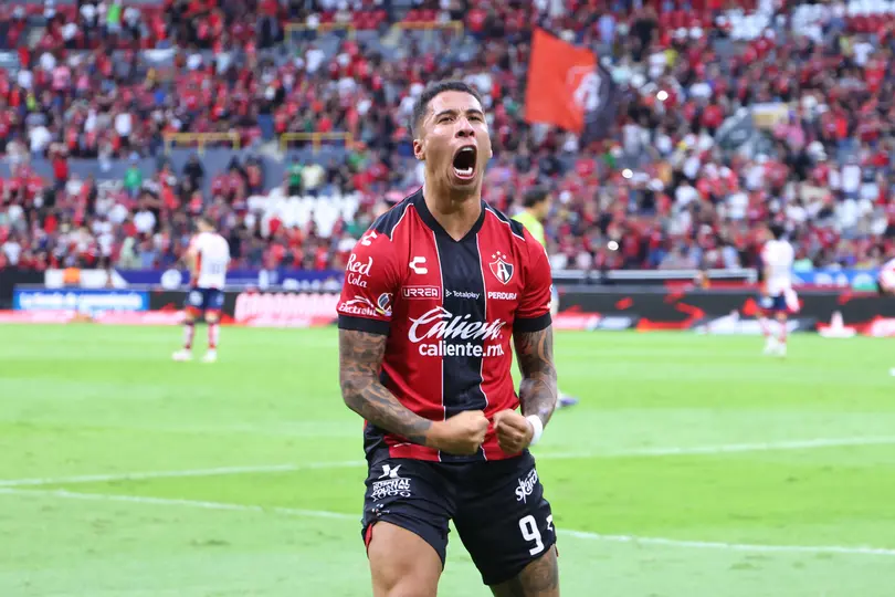 Agustín Rodríguez tras marcar su primer gol con Atlas I IMAGO7