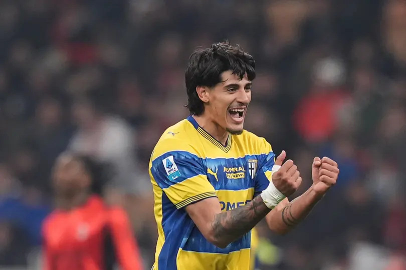 Marano Troilo de Parma tras vencer al AC Milan I AP