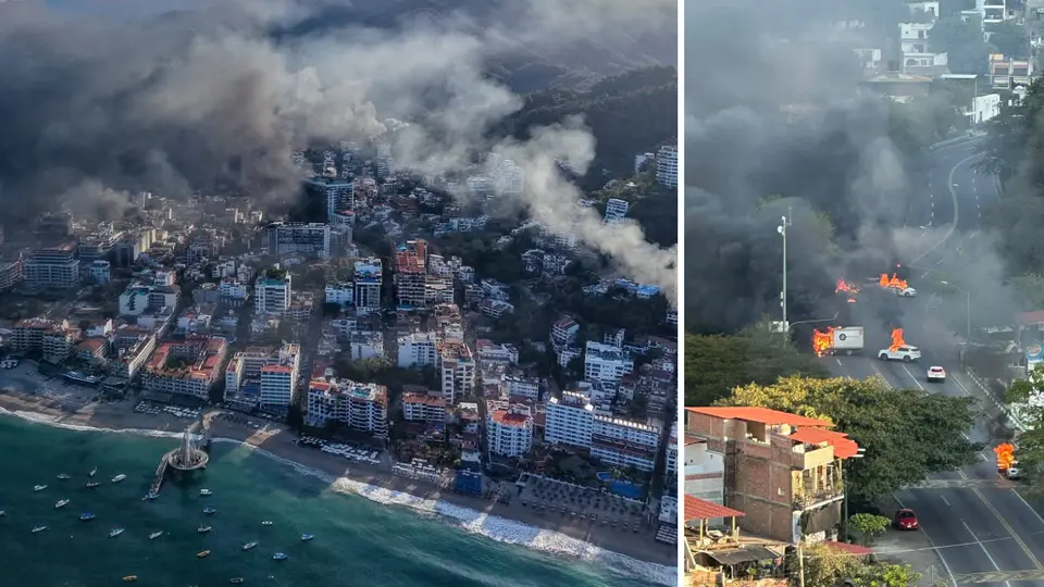 VIDEOS / Puerto Vallarta luce como zona de guerra: bloqueos, incendios y código rojo tras operativo federal