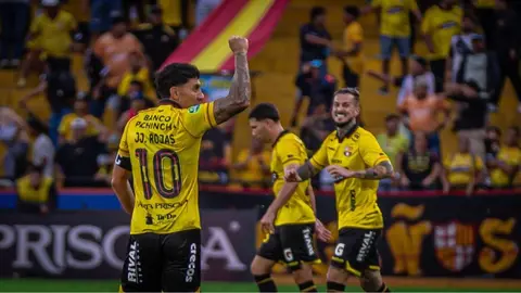 J.J. Rojas y Benedetto con el Barcelona S.C. I X:@BarcelonaSC