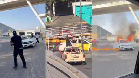 VIDEOS: Sicarios bajan a civiles de sus autos para escapar y provocar incendios en Guadalajara