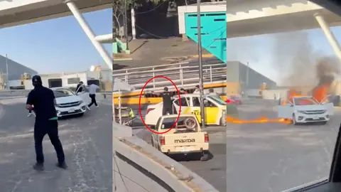 VIDEOS: Sicarios bajan a civiles de sus autos para escapar y provocar incendios en Guadalajara