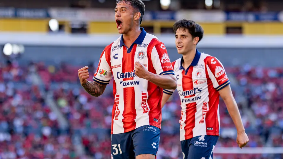 Eduardo Aguila tras anotarle a Atlas con Atlético de San Luis I IMAGO7
