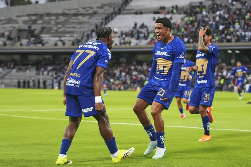 Pumas celebrando gol ante Rayados en CU l IMAGO7