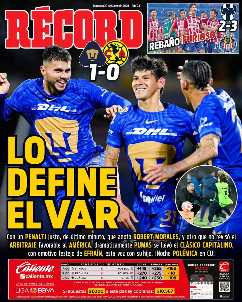 Portada RÉCORD 22 marzo 2026