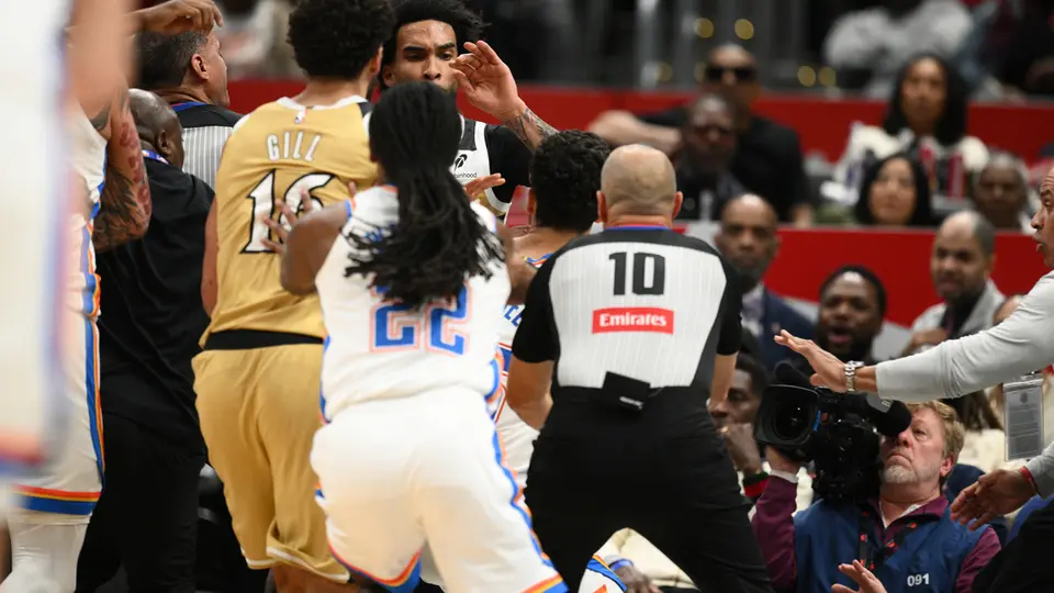 Pelea en la NBA: Cuatro expulsados en un tenso duelo entre Thunder y Wizards