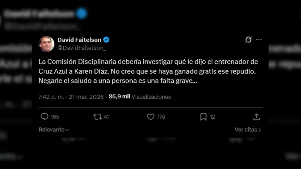 Publicación David Faitelson |
