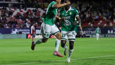 Emilio Rodríguez celebrando su gol ante Atlético de San Luis | MexSport