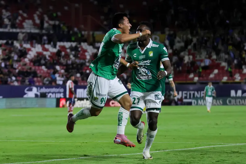 Emilio Rodríguez celebrando su gol ante Atlético de San Luis | MexSport