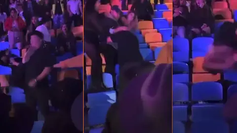 Una riña entre asistentes interrumpió el concierto de Grupo Firme./ Captura de pantalla