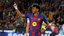 Lamine Yamal en el partido de Barcelona contra Celta de Vigo | AP