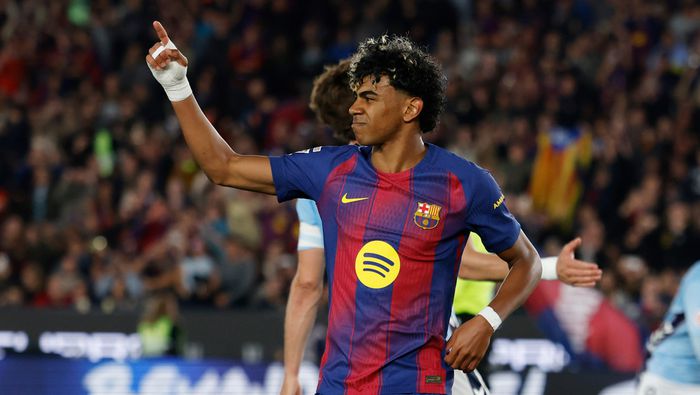 Lamine Yamal en el partido de Barcelona contra Celta de Vigo | AP
