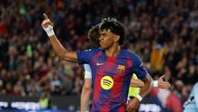 Lamine Yamal en el partido de Barcelona contra Celta de Vigo | AP