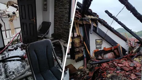 Escena desoladora: Gran incendio devora la casa de un exfutbolista